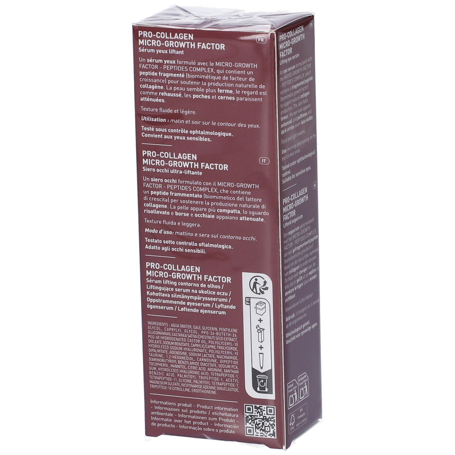 Filorga Pro-Collagen Micro-Growth Factor Siero, occhi.