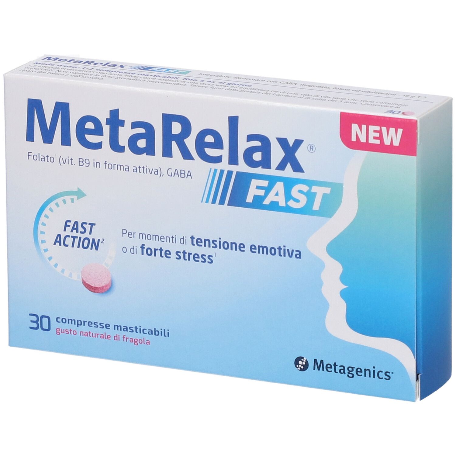 Metagenics Metarelax Fast Compresse Masticabili Gusto Naturale Di Fragola