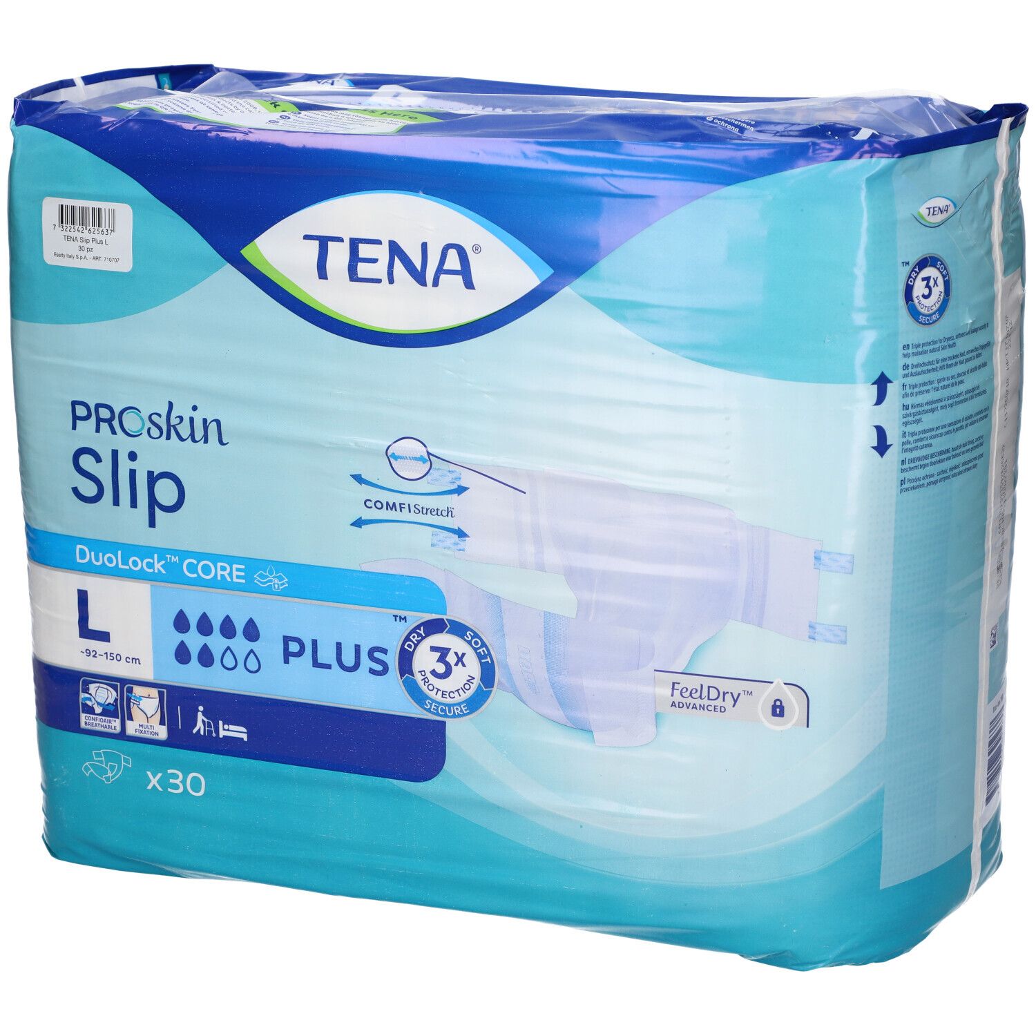 TENA ProSkin Slip Plus Pannolino a Mutandina Misura L - 30 Pezzi