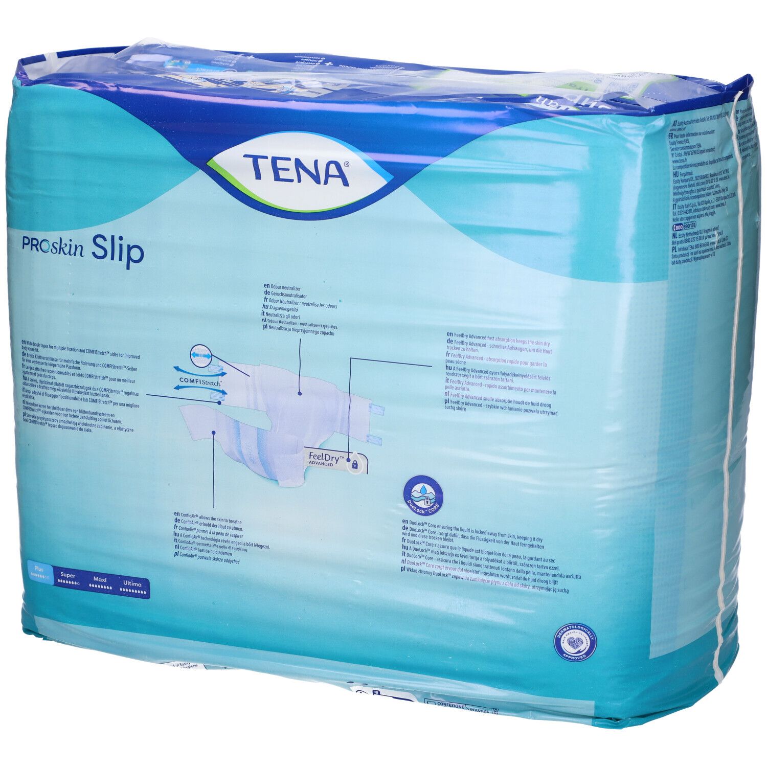 TENA ProSkin Slip Plus, Taglia L, 30 pezzi. Pannolini assorbenti con nucleo a compressione.