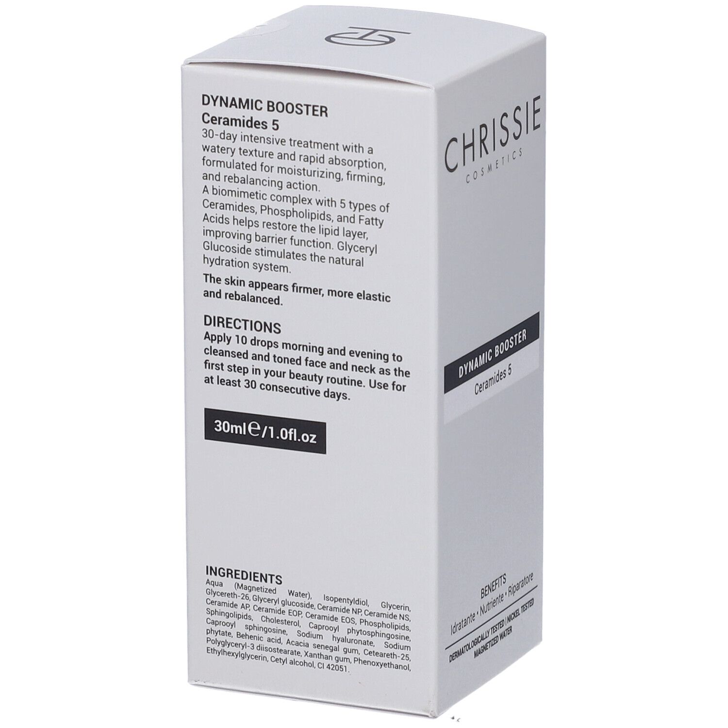Confezione Chrissie Cosmetics Dynamic Booster Ceramides 5, 30ml.