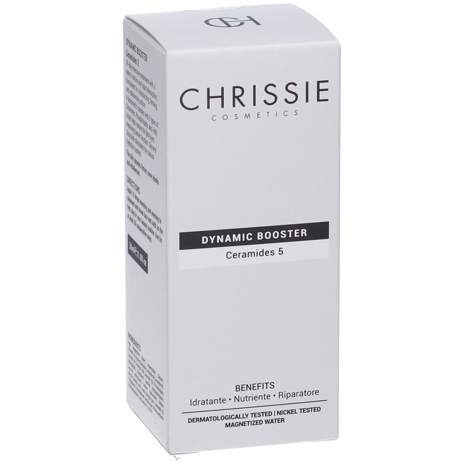 Confezione Chrissie Cosmetics Dynamic Booster Ceramides 5, retro.