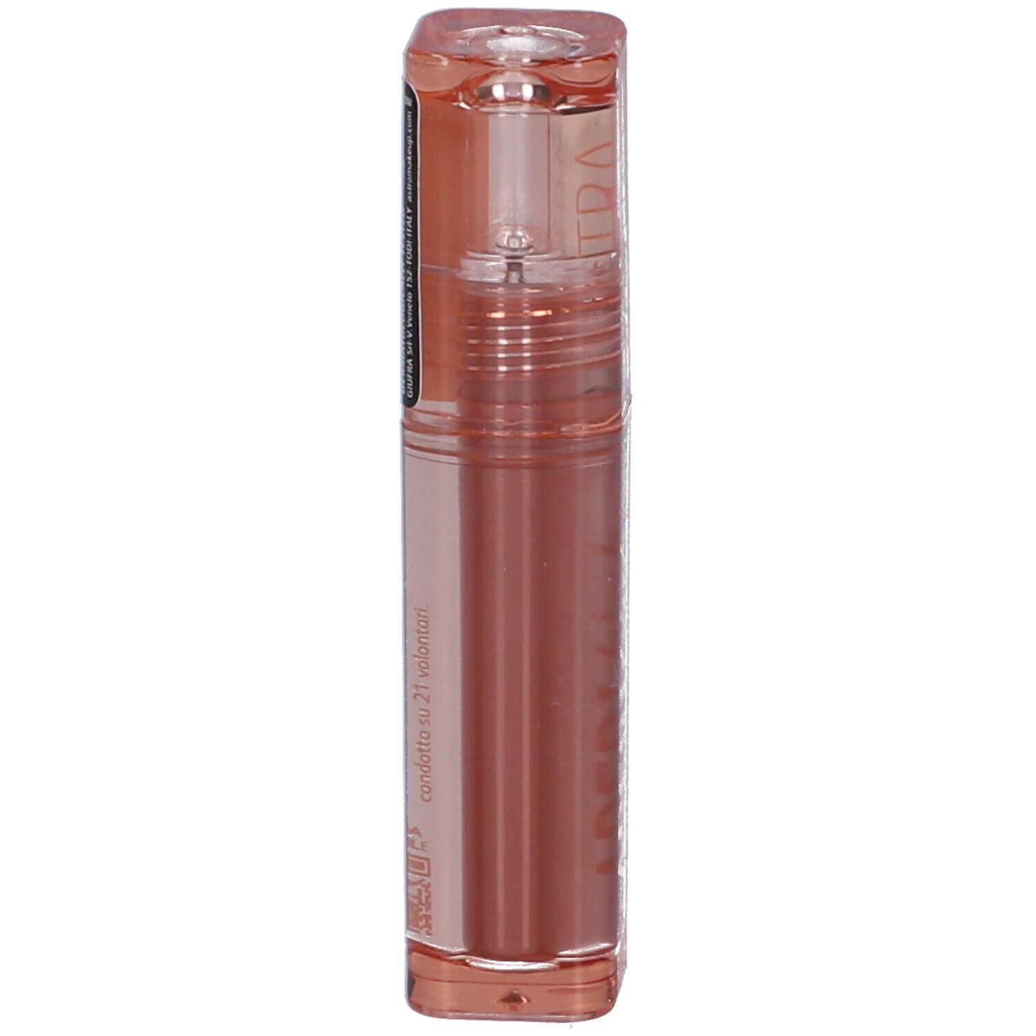 Astra Make-Up Aperitint Long Lasting Lip Oil Stain, tonalità 02 Tonic, retro con informazioni prodotto.