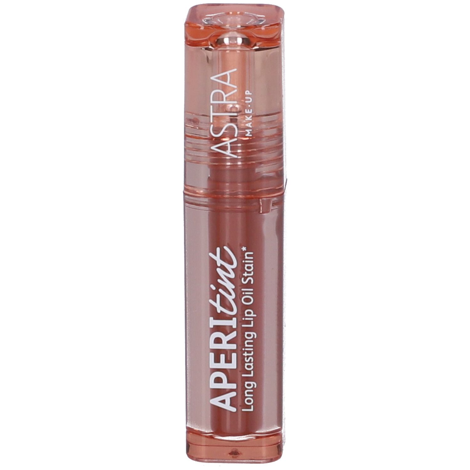 Astra Make-Up Aperitint Long Lasting Lip Oil Stain, tonalità 02 Tonic, primo piano della confezione.