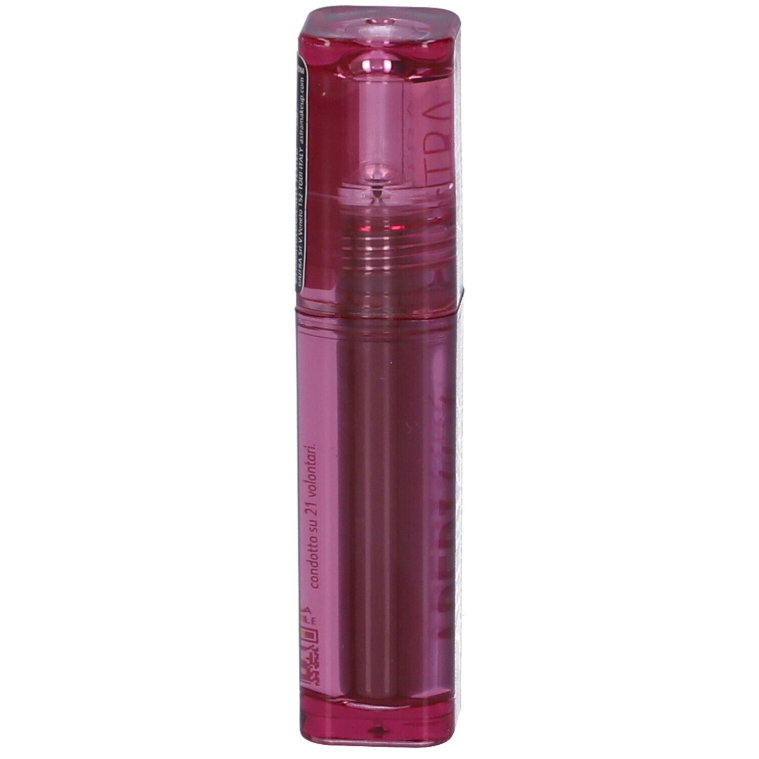 Retro dell'Astra Make-Up Aperitint Lip Oil Stain, tonalità 05 Bitter, con informazioni sul prodotto.