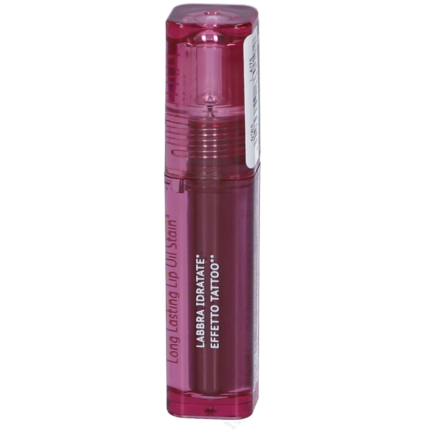 Astra Make-Up Aperitint Lip Oil Stain, tonalità 05 Bitter, con scritta 'Labbra Idratate Effetto Tattoo'.