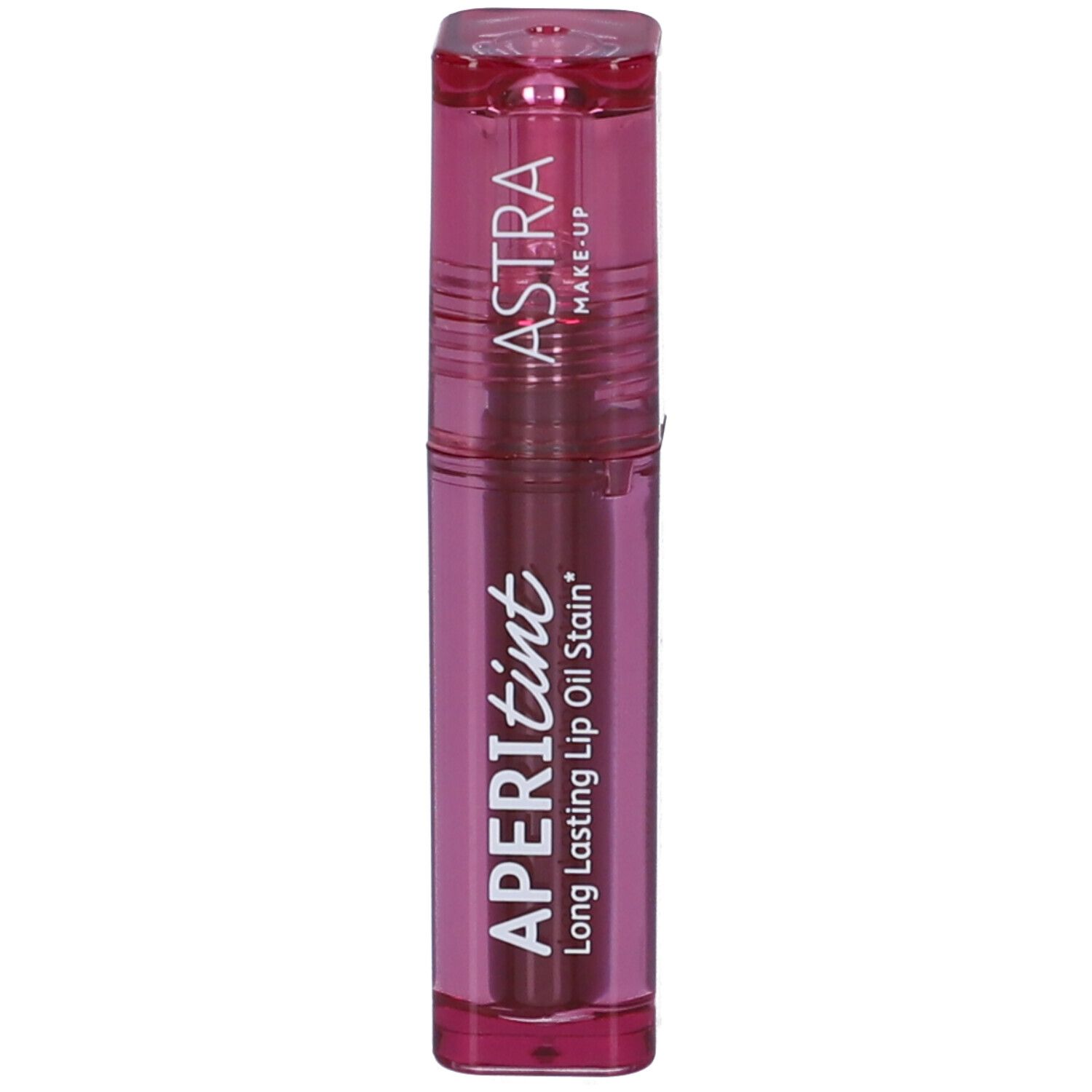 Astra Make-Up Aperitint Long Lasting Lip Oil Stain, tonalità 05 Bitter, in astuccio trasparente.