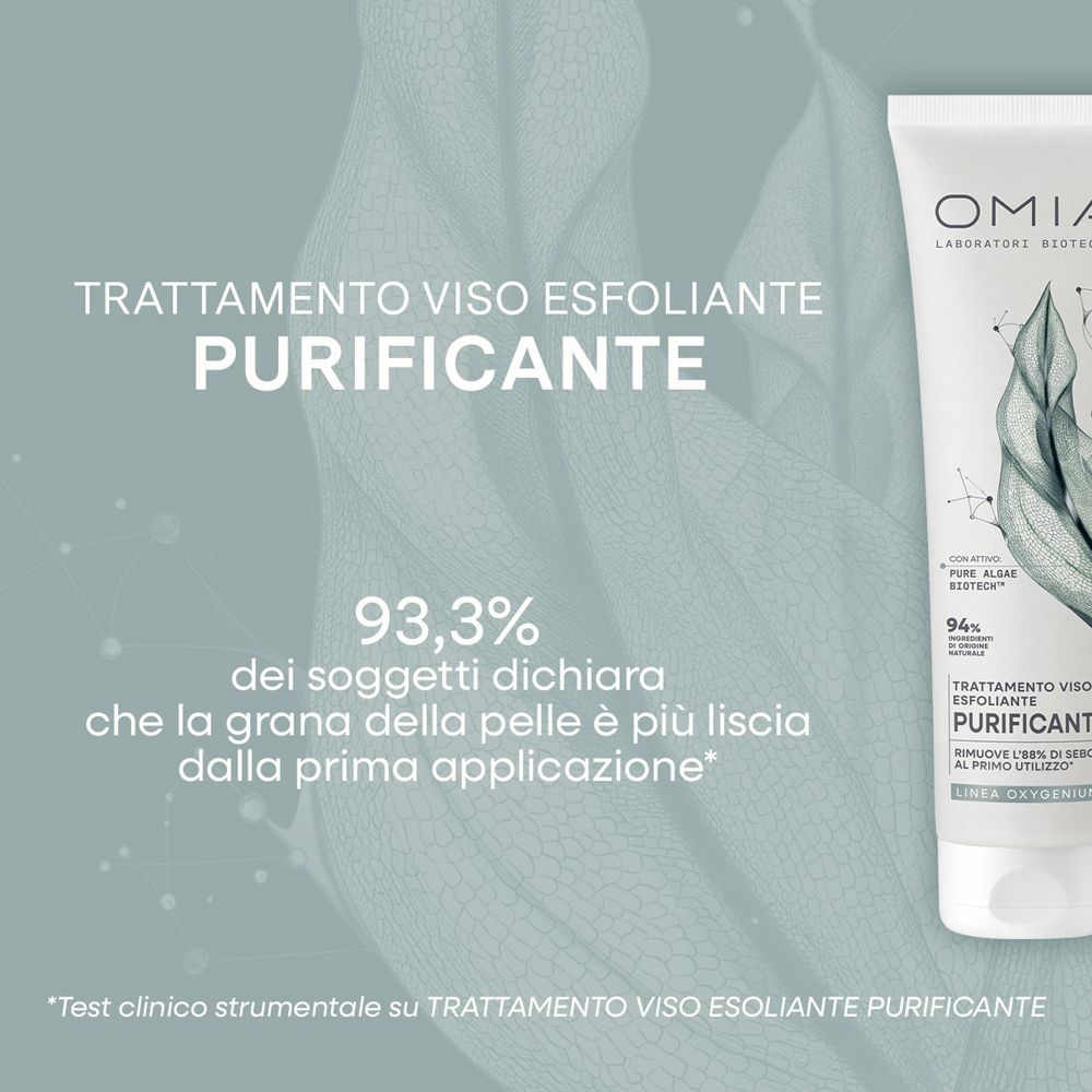 OMIA BIOTECH Esfoliante viso: 93,3% pelle più liscia dalla prima applicazione.