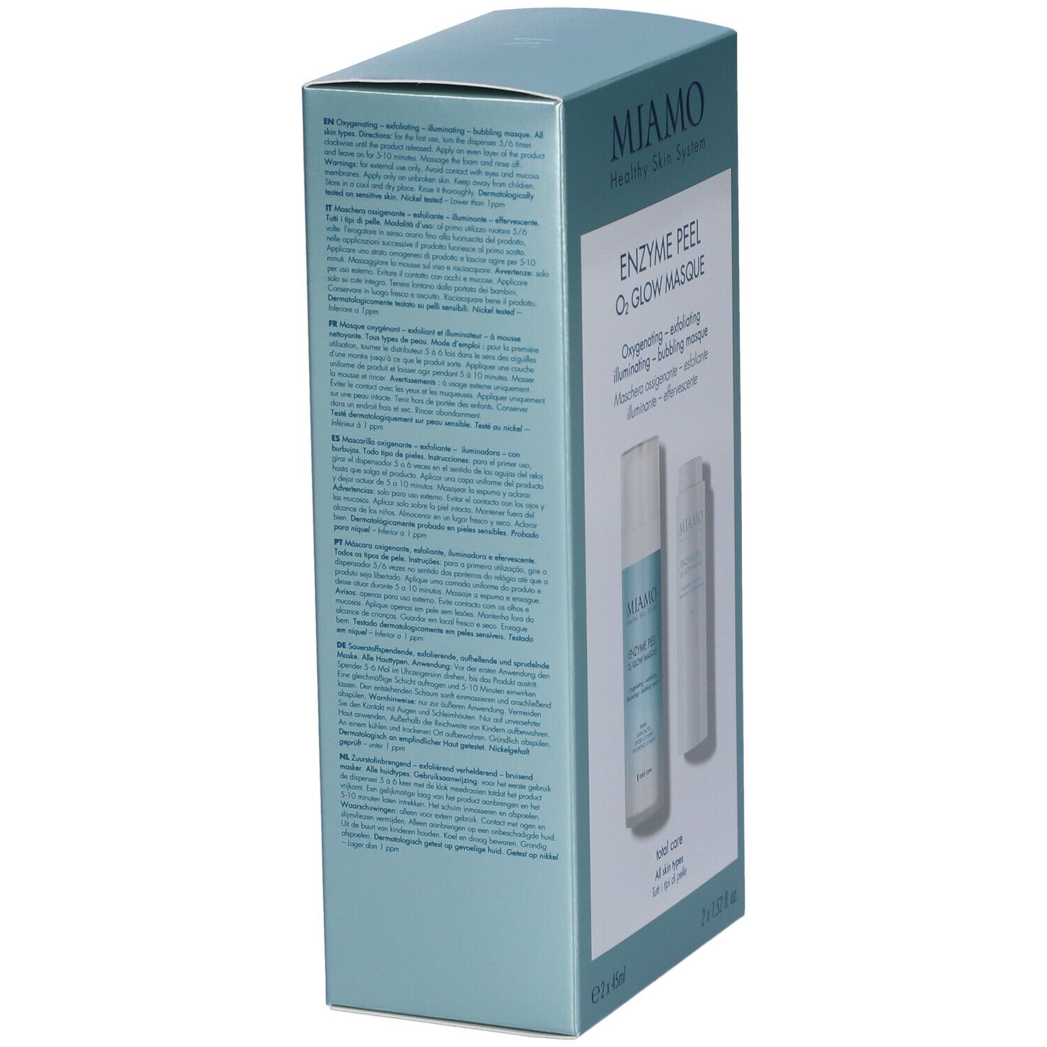 Confezione per MIAMO Enzyme Peel Glow Masque.