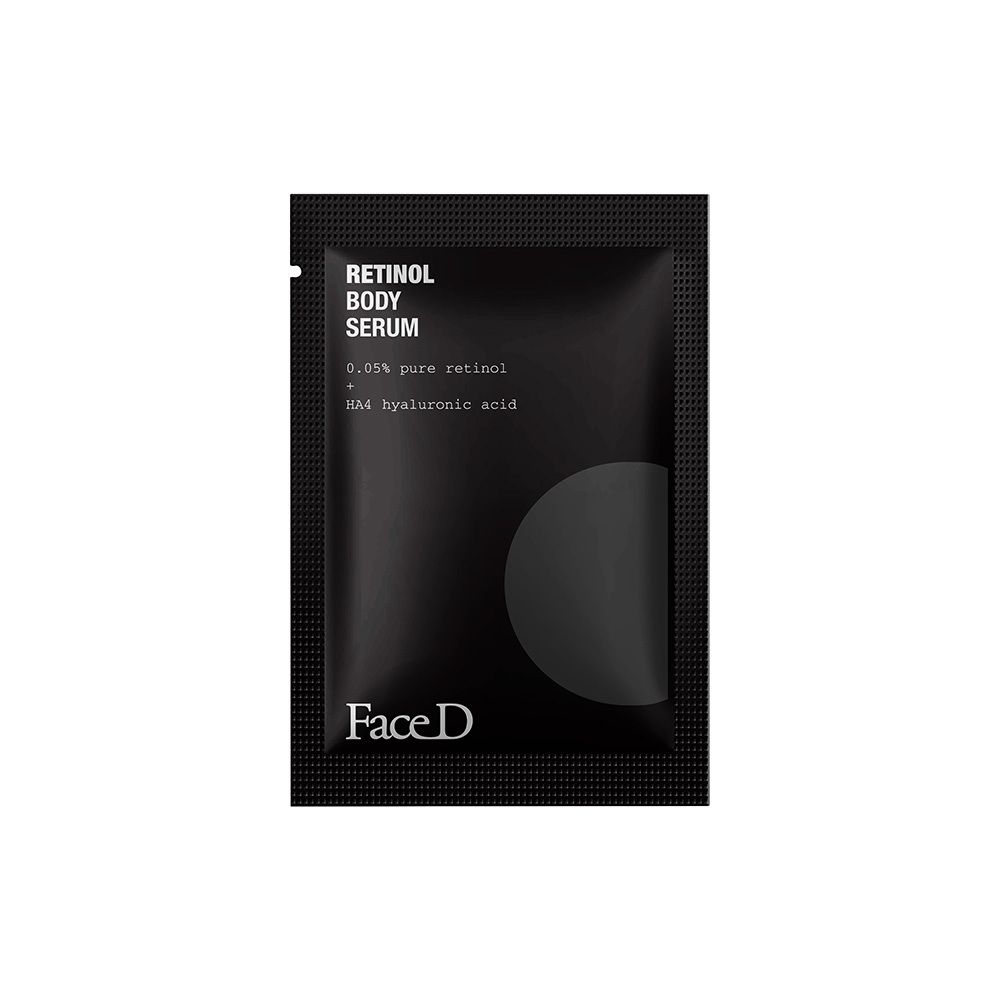 Bustina FaceD Retinol Body Serum con acido ialuronico.