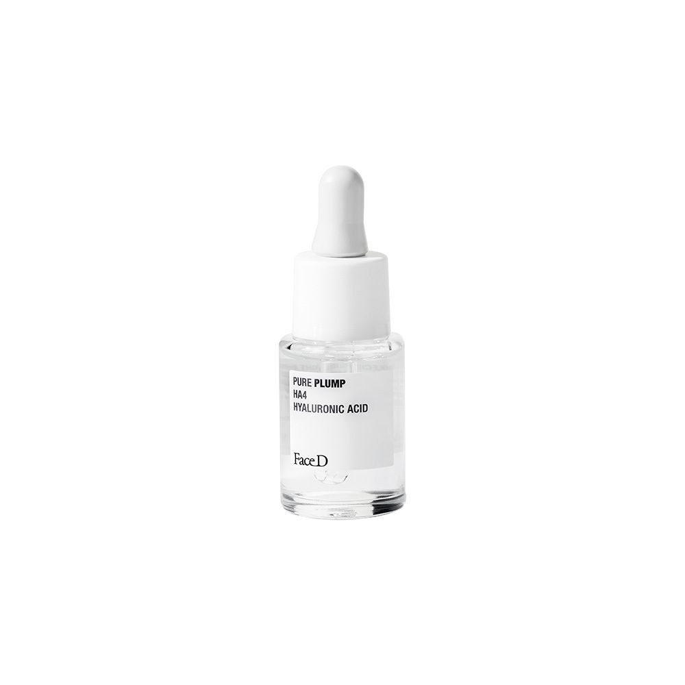 Siero FaceD Pure Plump HA4 Acido Ialuronico in flacone contagocce.
