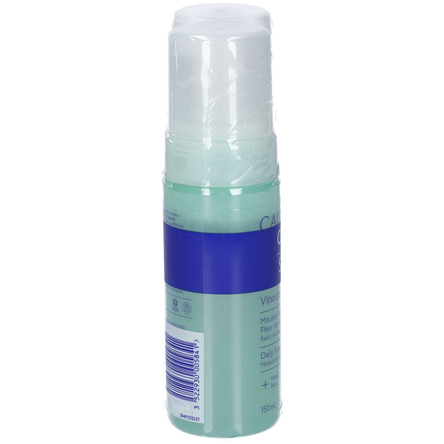 Deodorante roll-on con nastro blu e cappuccio trasparente. 150ml.