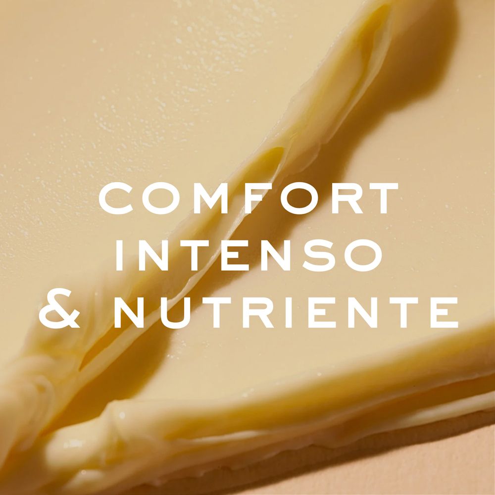Texture cremosa con testo 'Comfort Intenso & Nutriente'.