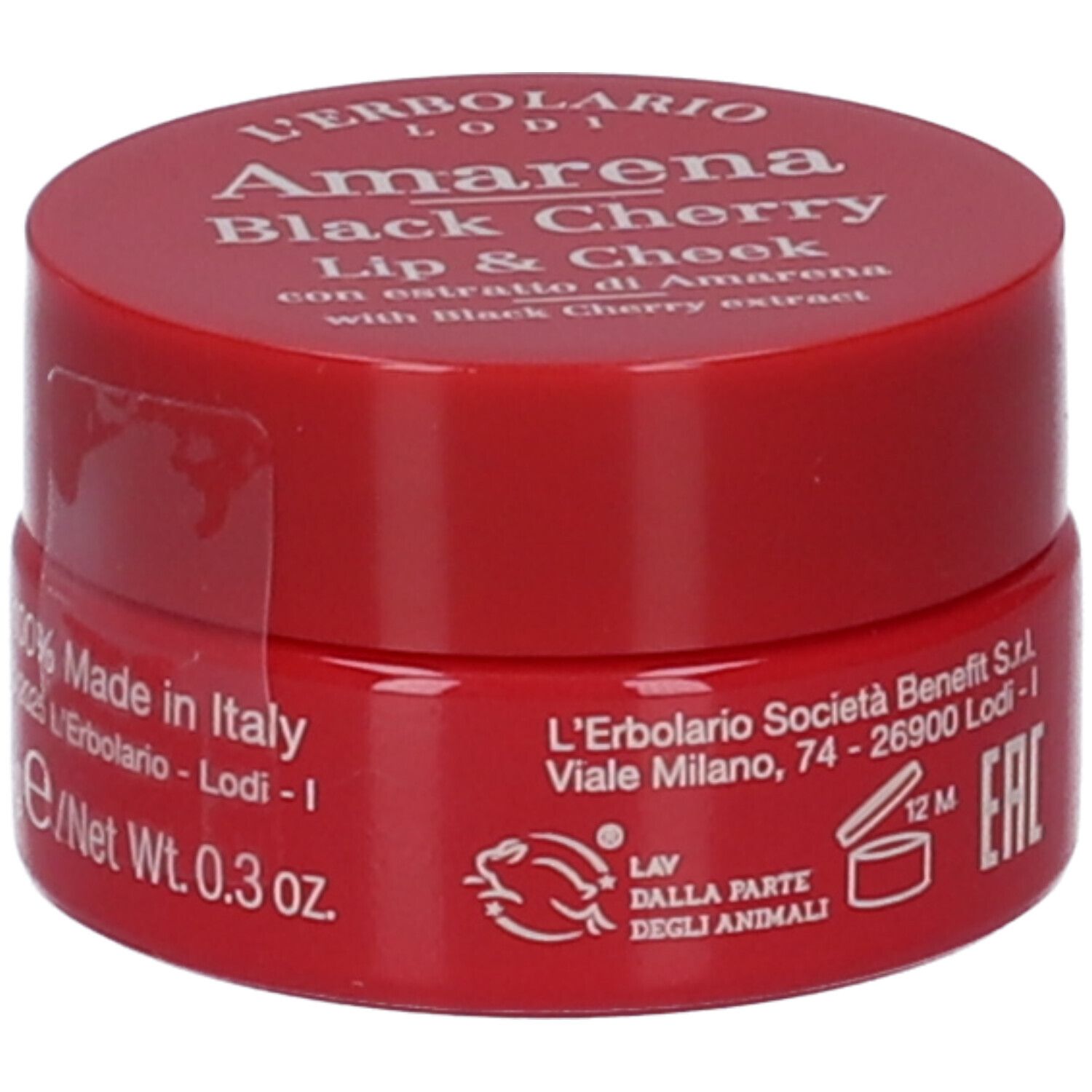 L'Erbolario Amarena Lip & Cheek Balsamo Colorato per Labbra e Guance