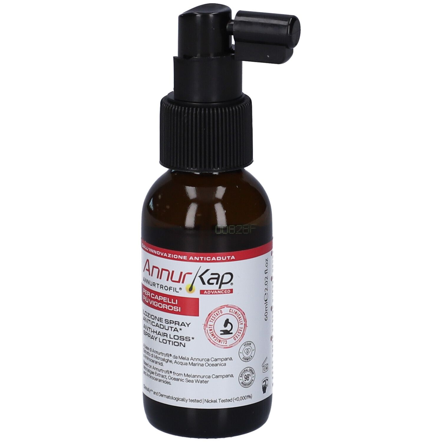 Flacone spray AnnurKap Advanced con applicatore.