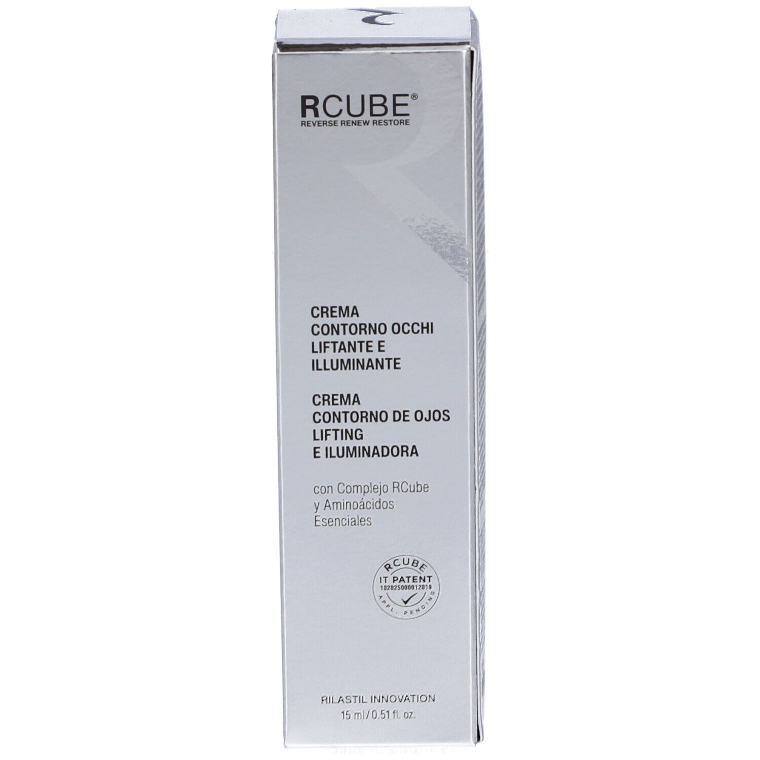 Crema contorno occhi RCube liftante e illuminante, 15 ml.