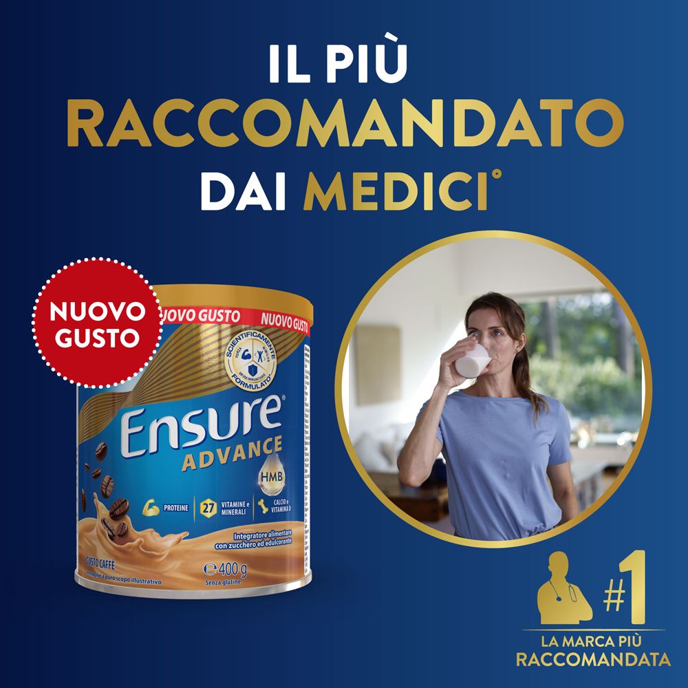 Ensure Advance HMB gusto cioccolato in lattina.