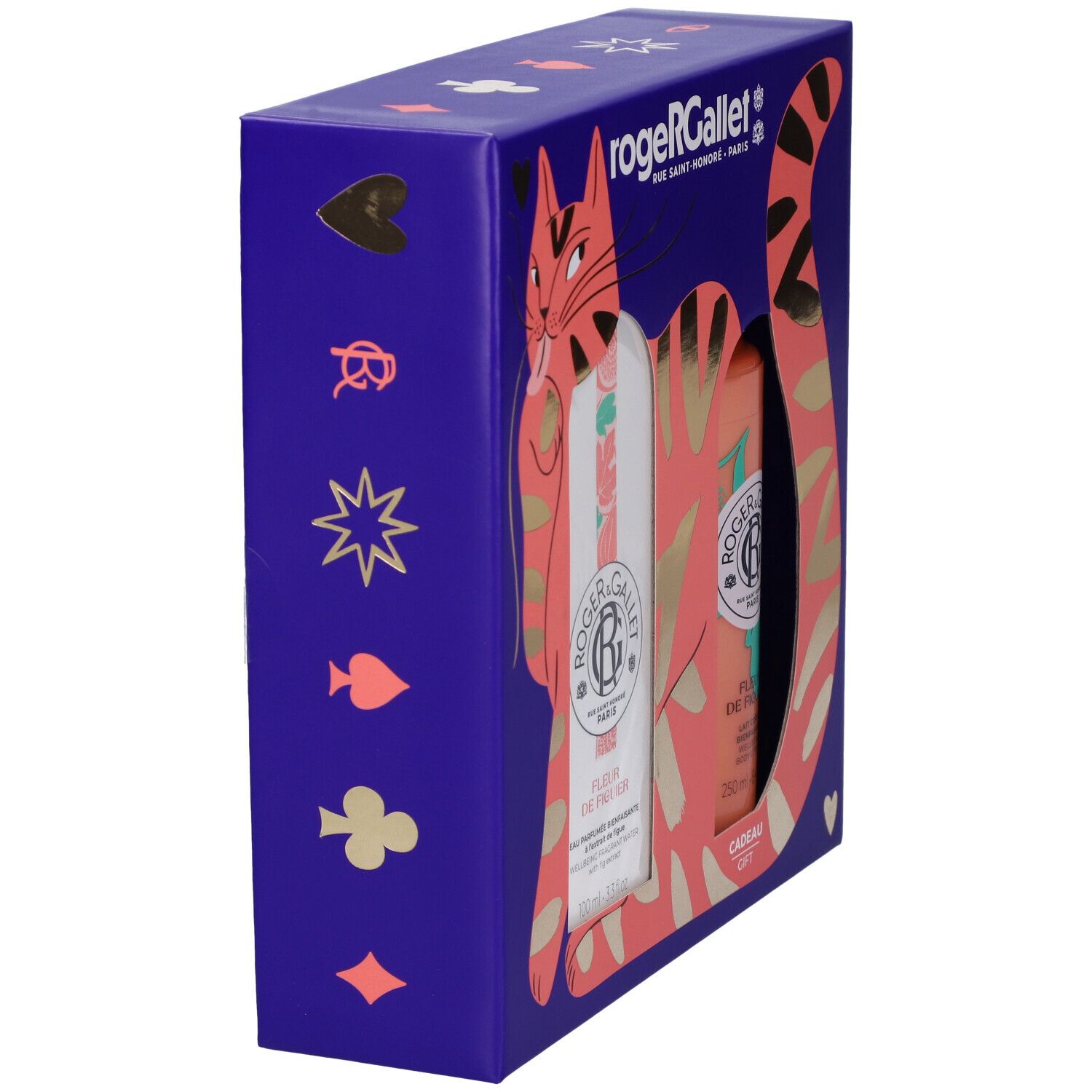 Set regalo Roger & Gallet 'Néroli' con Eau de Parfum (100ml) e Body Lotion (250ml) in scatola blu.