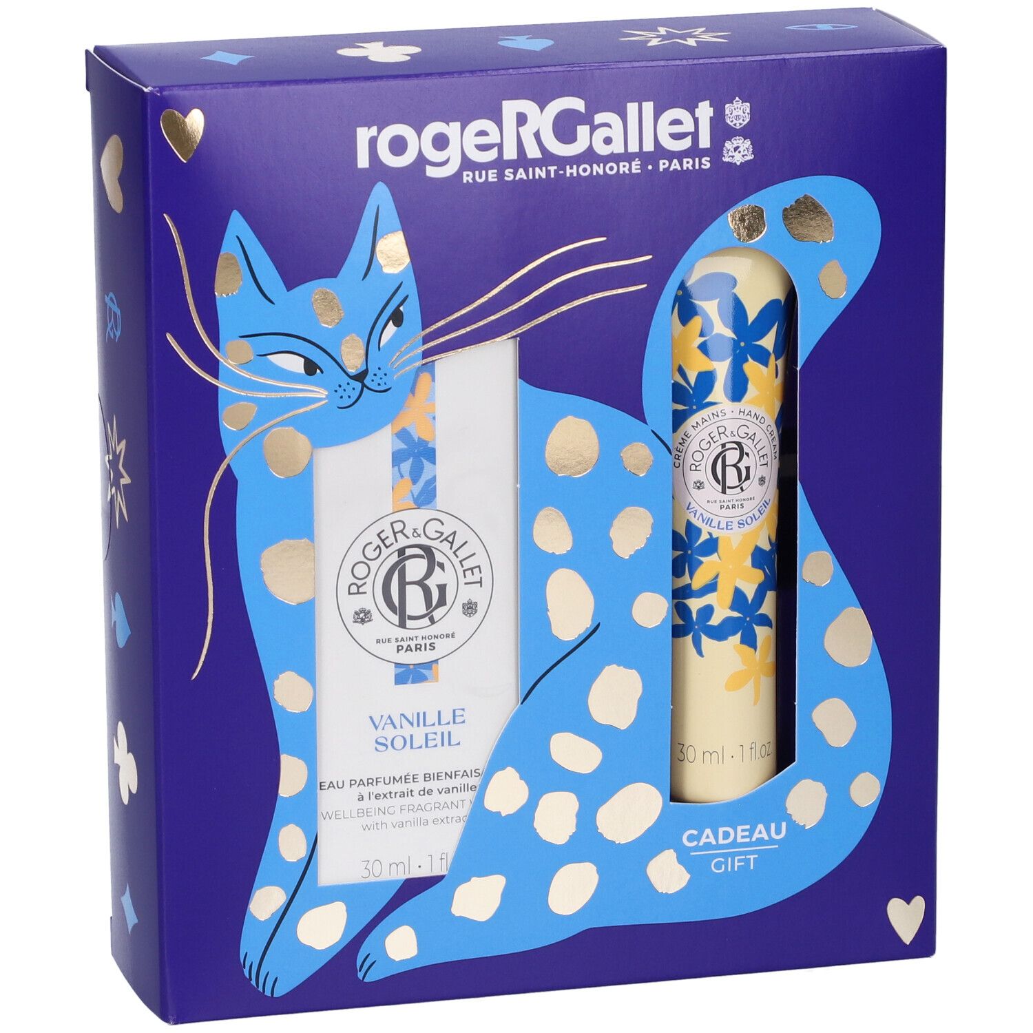 Set regalo Roger & Gallet Vanille Soleil con Eau Parfumee Bienfaisant e crema mani.