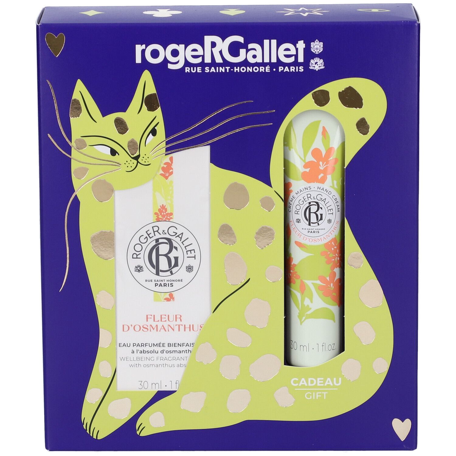 Set regalo Roger & Gallet con Eau de Parfum e crema mani, profumo Fleur d'Osmanthus.