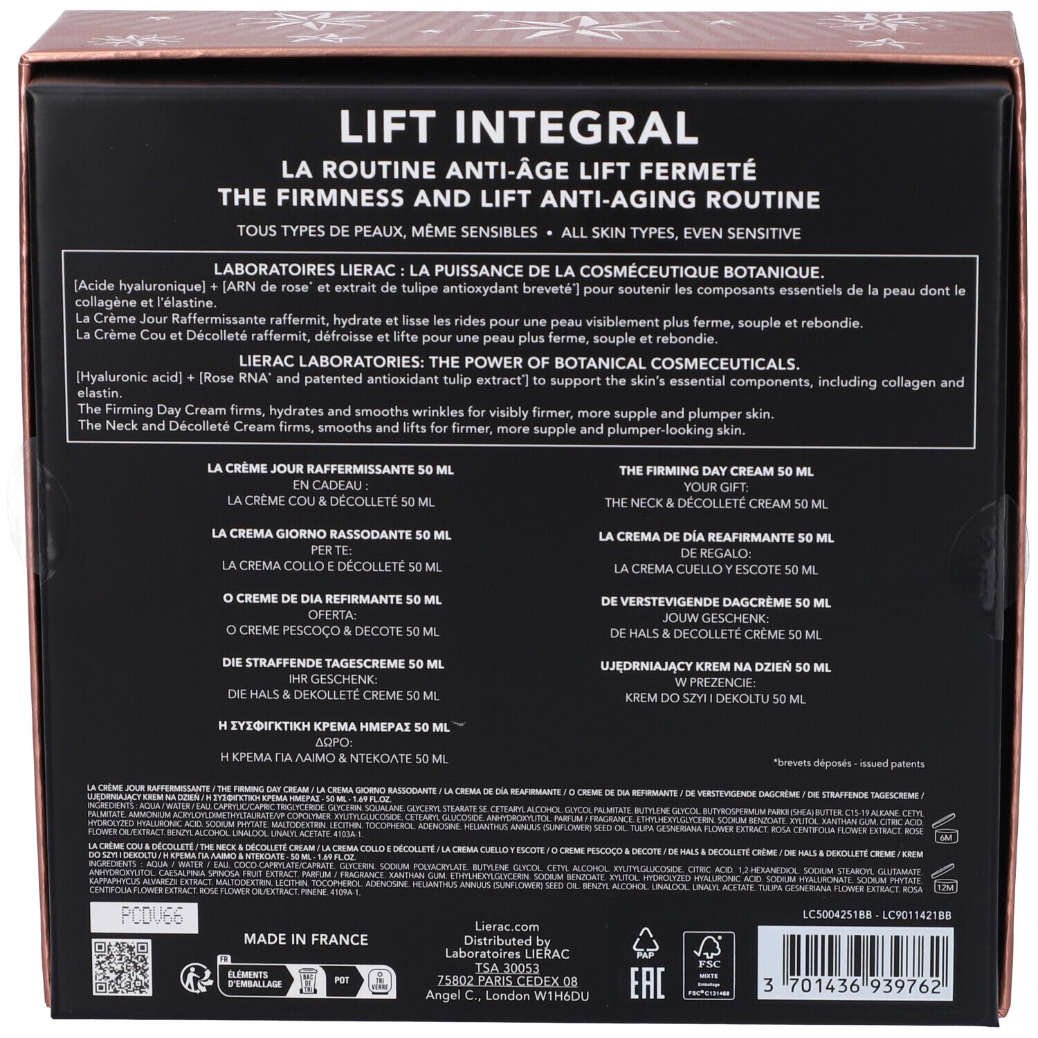 Lierac Lift Integral Routine Anti-Età Set con Crema Giorno 50ml.