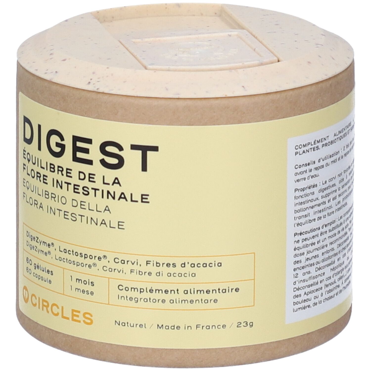 Circles Digest, 60 capsule. Integratore alimentare per la flora intestinale.