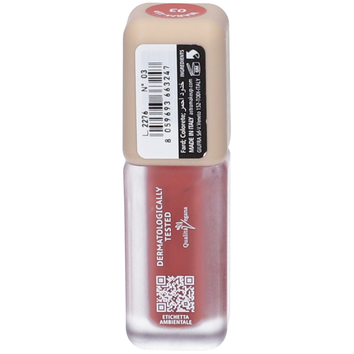 Astra Make-Up Mat & Gentle Mousse Blush, colore 03. Testato dermatologicamente. Qualità vegana.