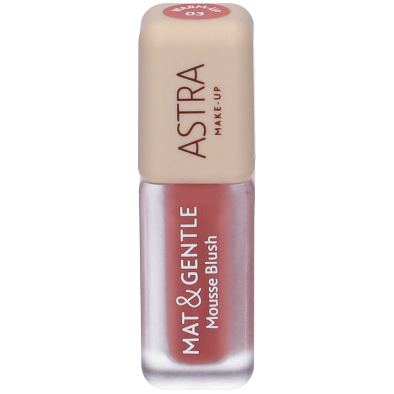 Astra Make-Up Mat & Gentle Mousse Blush, colore 03. Testato dermatologicamente. Qualità vegana.