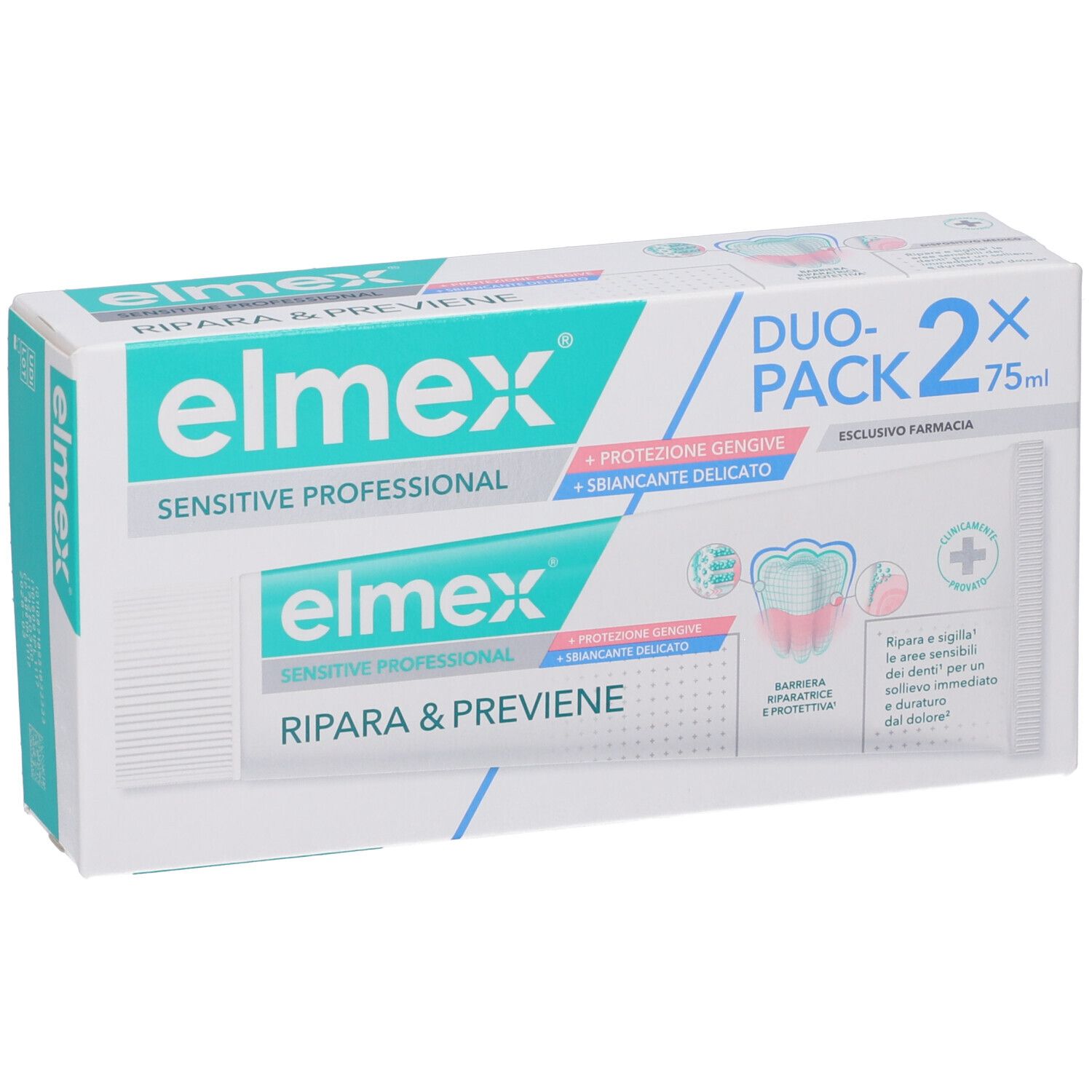 Elmex Sensitive Professional Duo Pack dentifricio, 2x 75ml.