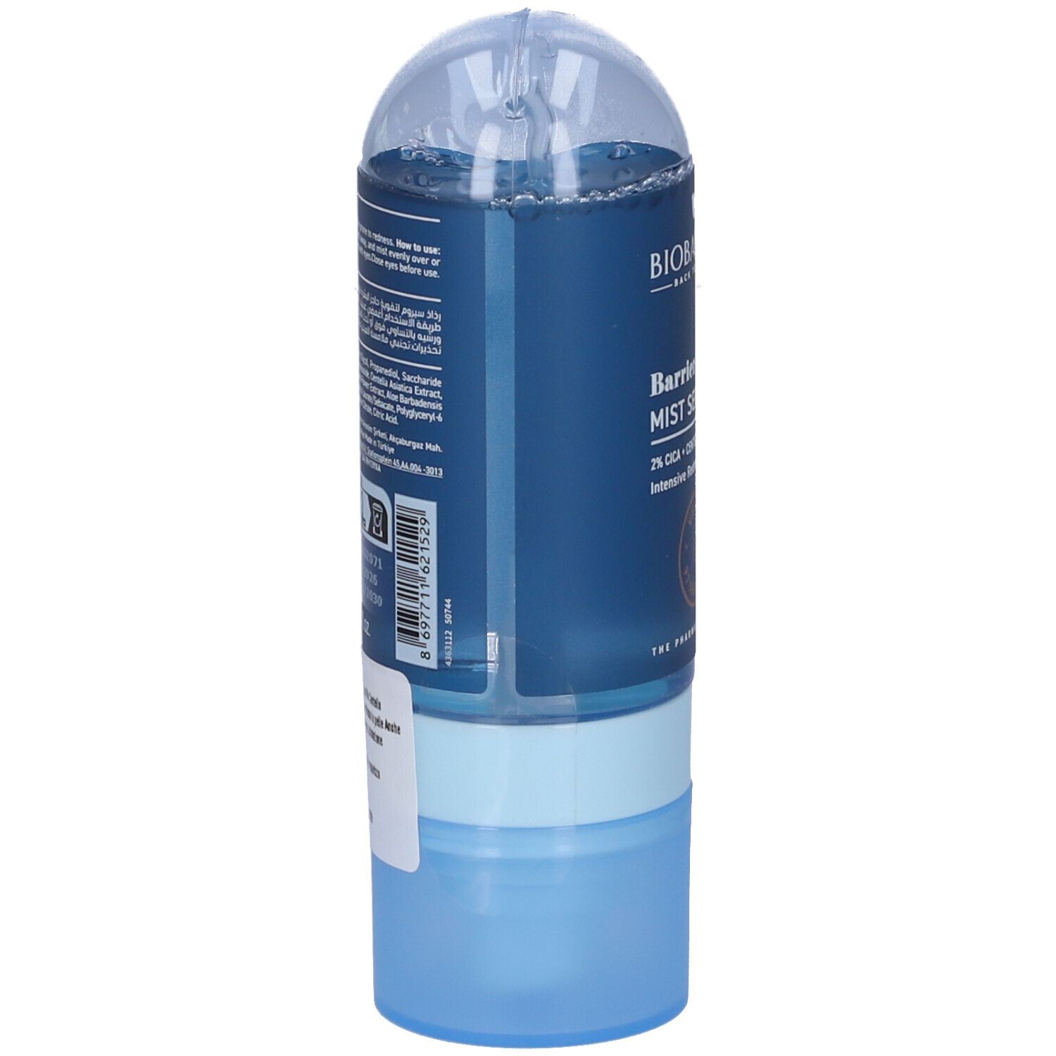 BioBalance Barrier Mist Serum, flacone da 80ml con erogatore.