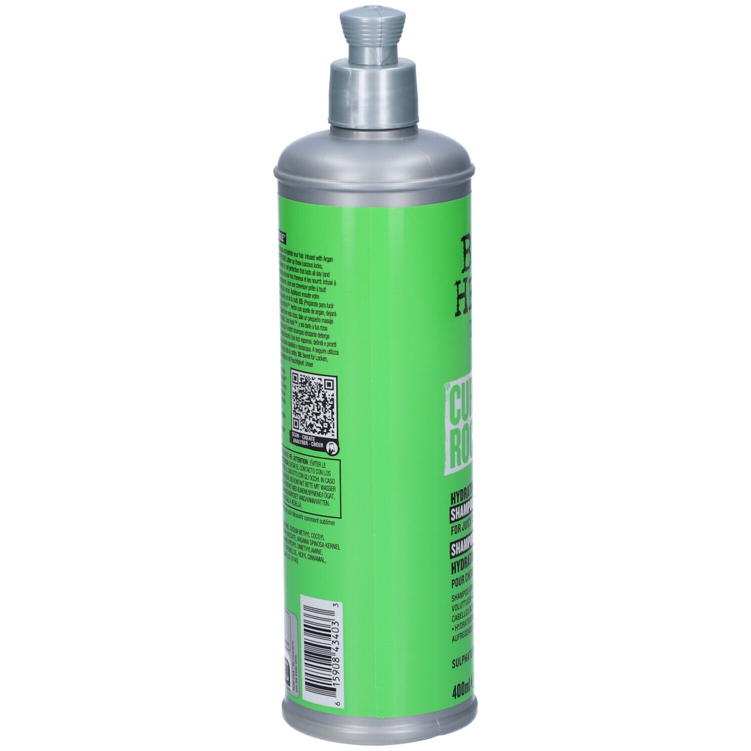 Bottiglia verde con tappo argentato contenente un prodotto Curl Rouge.