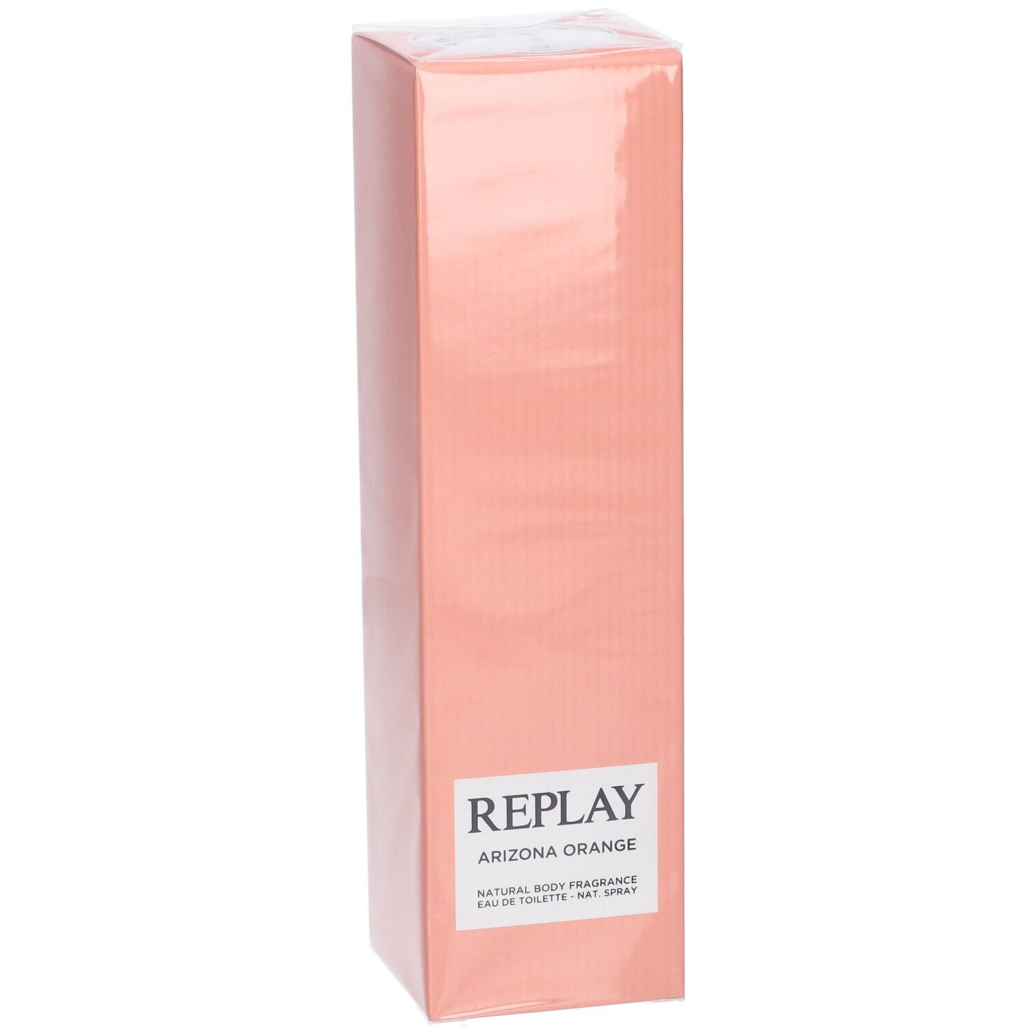 REPLAY Arizona Orange Body Fragrance, confezionato.