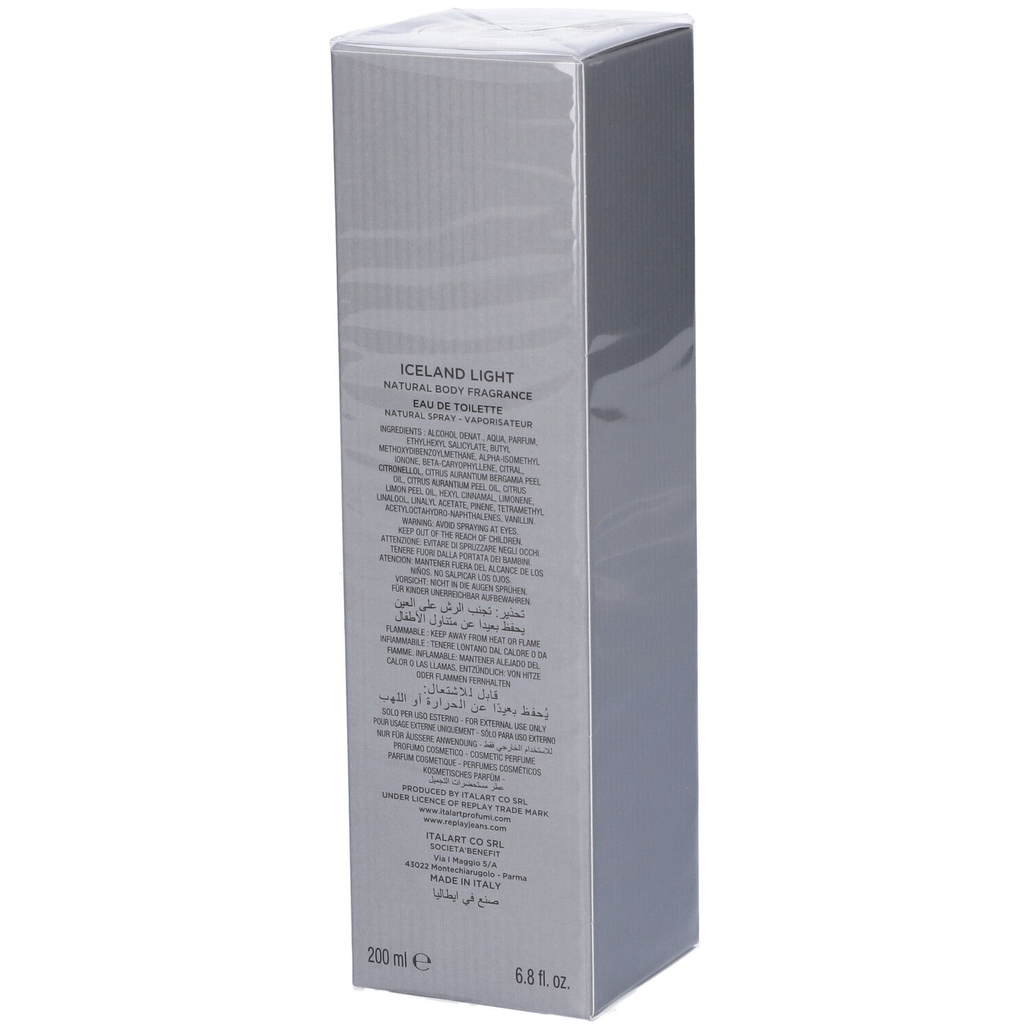 Confezione per 'Iceland Light' Eau de Toilette, 200 ml.
