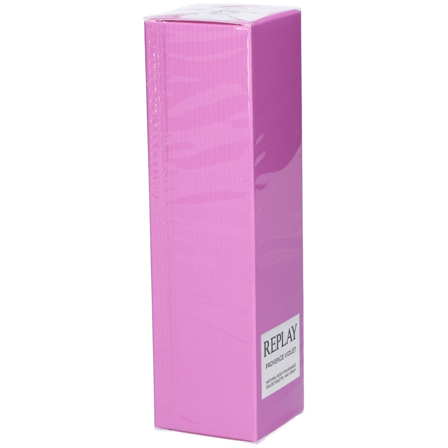 Replay Provence Violet Eau de Toilette, confezionato.