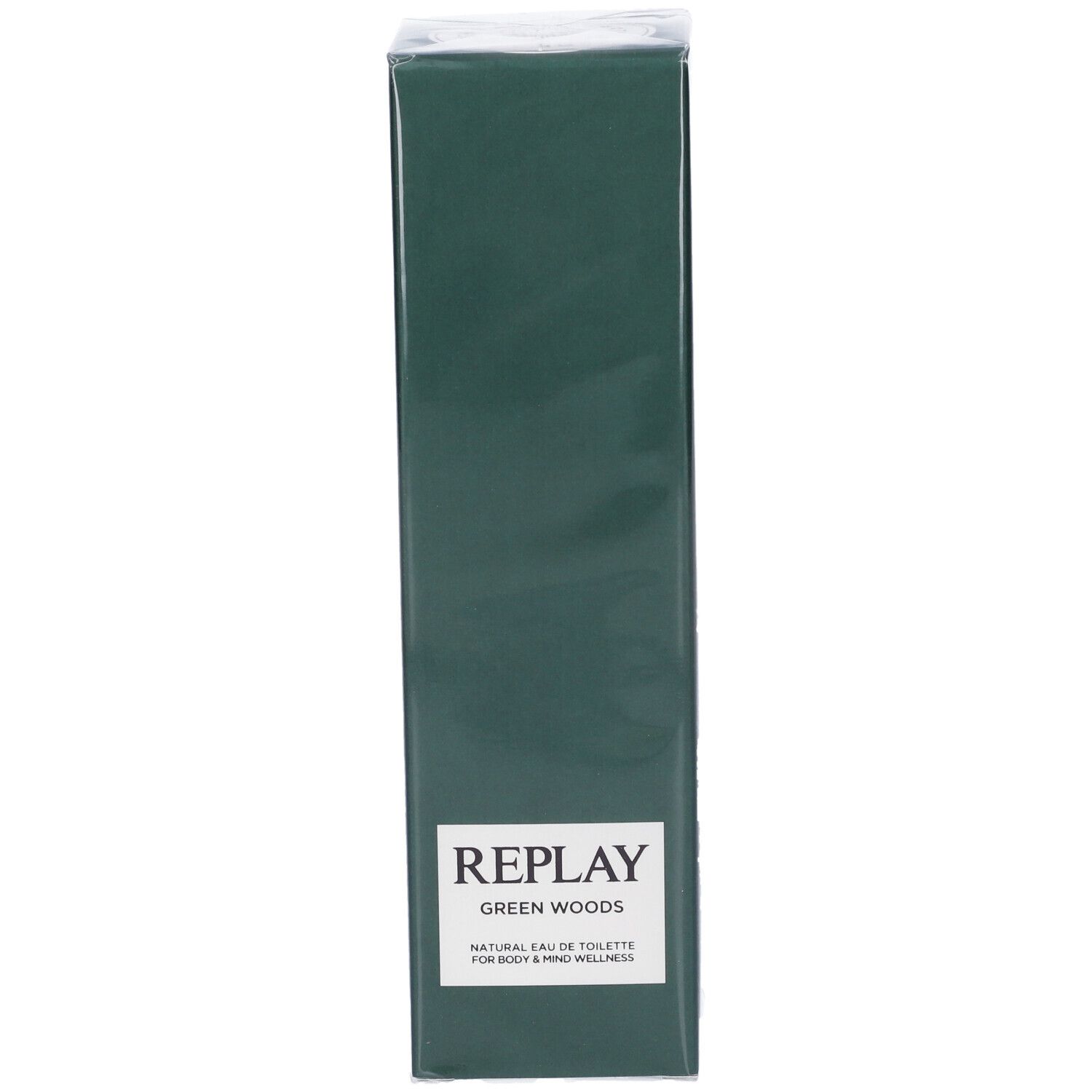 Confezione verde per Replay Green Woods Eau de Toilette.