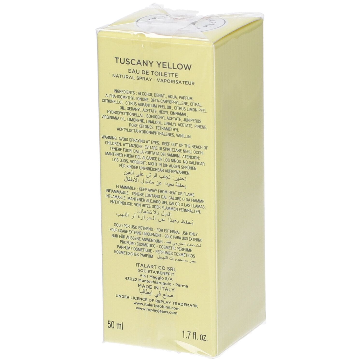 Tuscany Yellow Eau de Toilette, vaporizzatore 50 ml.