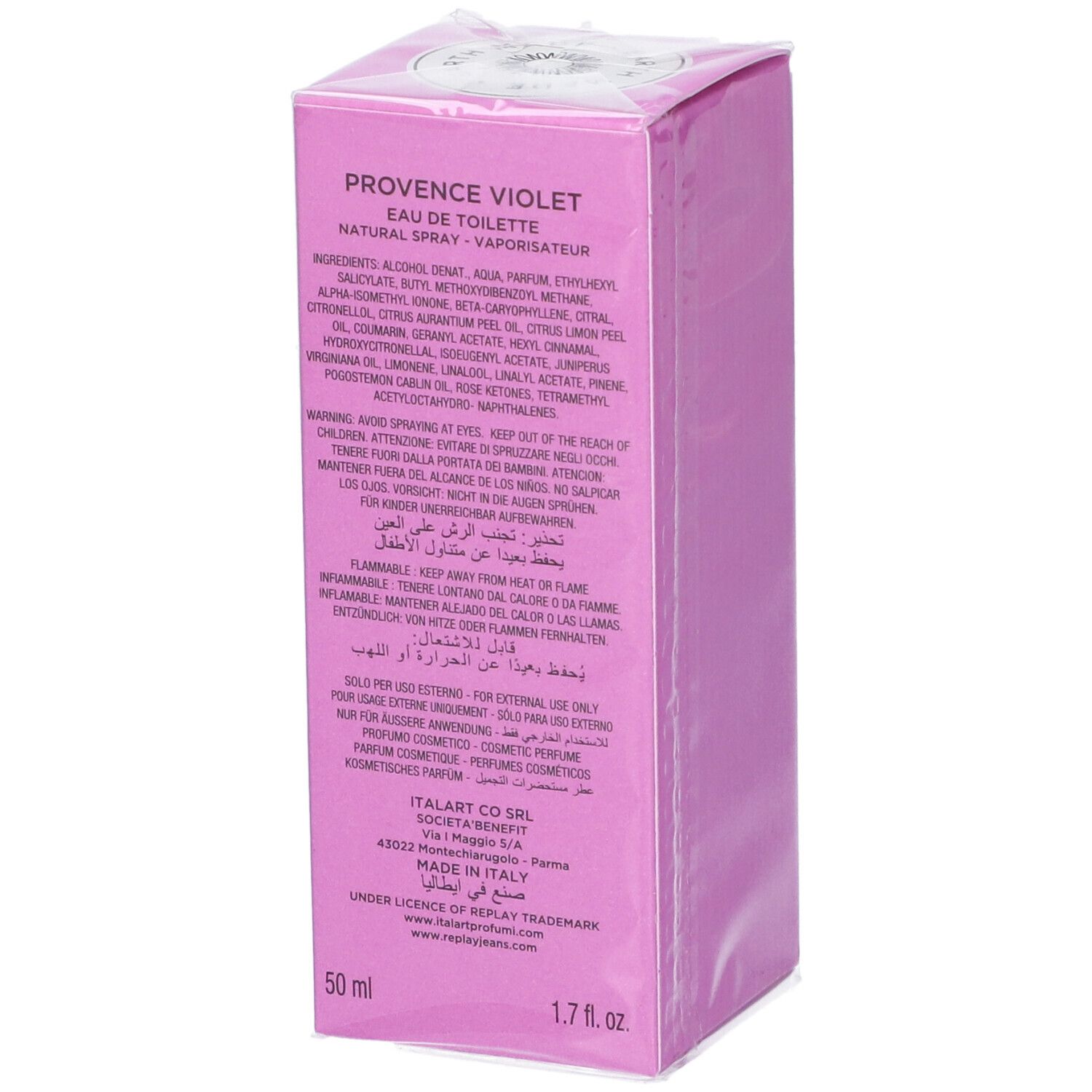 PROVENCE VIOLET Eau de Toilette Natural Spray, 50 ml.