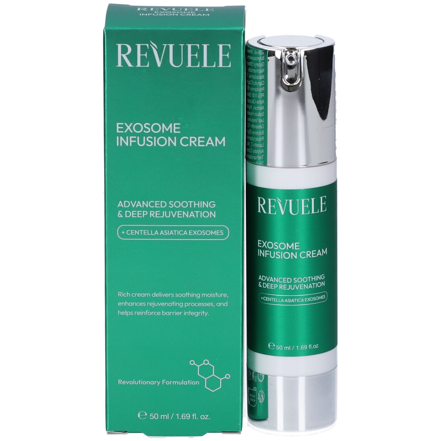 Prodotto e confezione Revuele Exosome Infusion Cream.