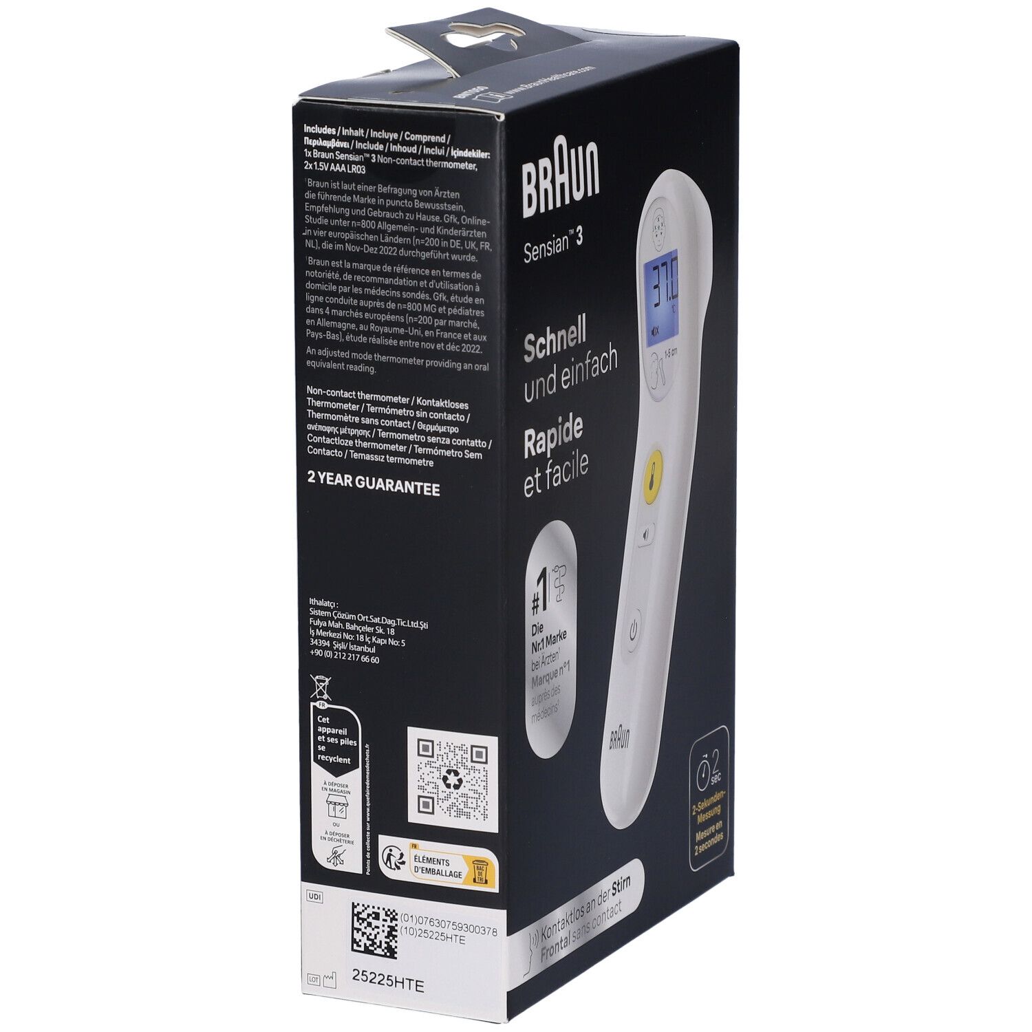 Termometro Braun Sensian 3, bianco