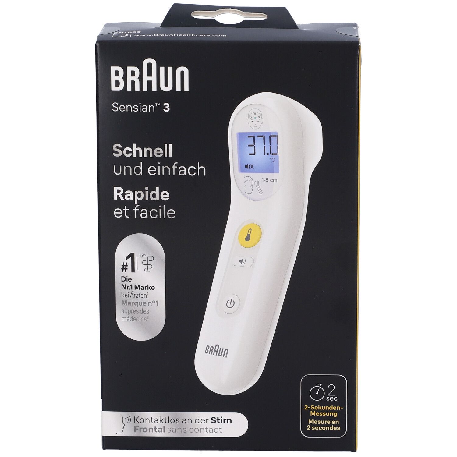 Termometro Braun Sensian 3 con display digitale.