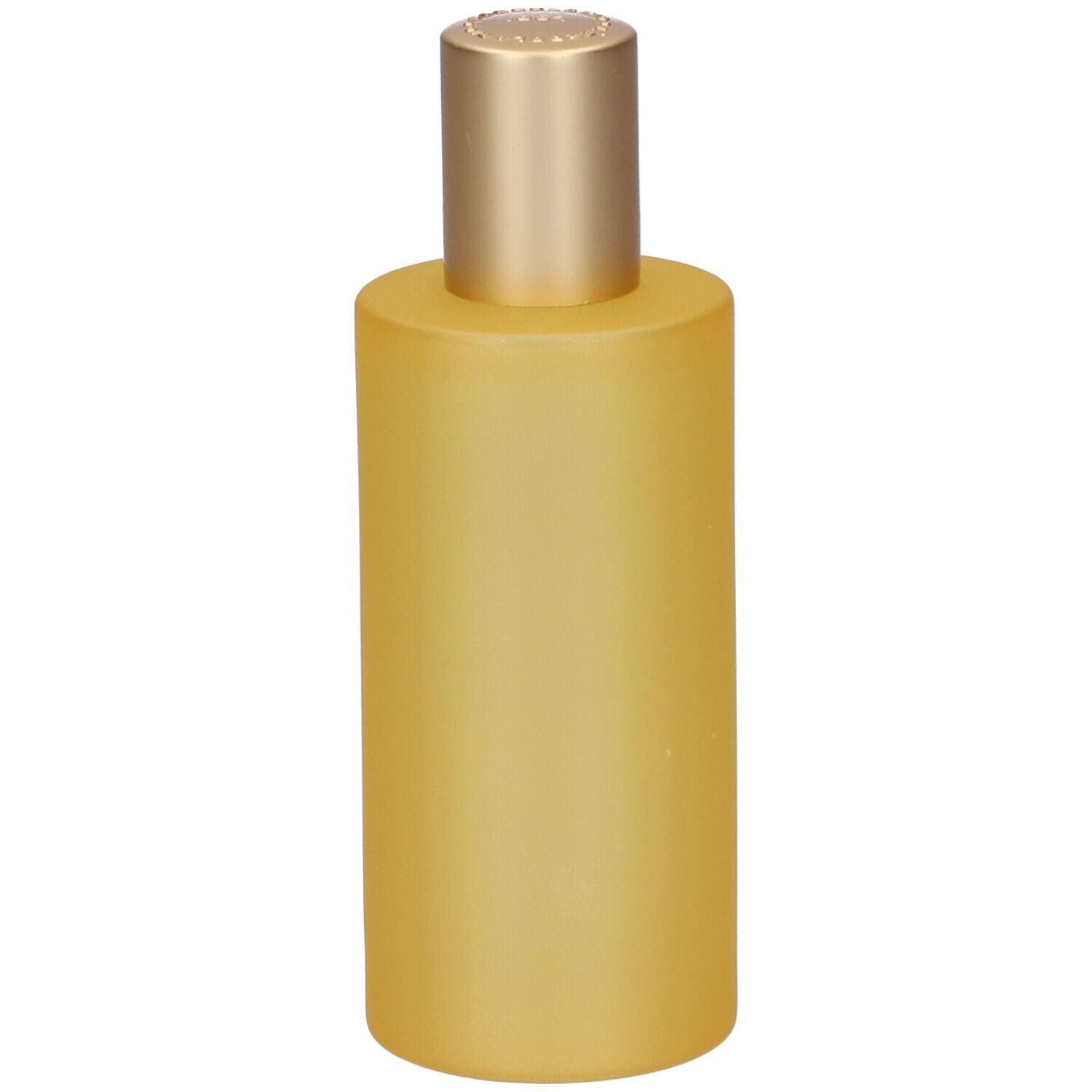 Flacone in vetro giallo opaco con tappo dorato. Contiene L'Erbolario Giglio Profumo Lily Perfume.