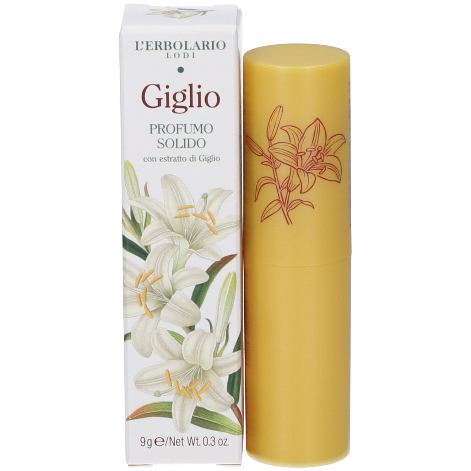 Confezione per gocce illuminanti L'Erbolario Giglio, 30ml.