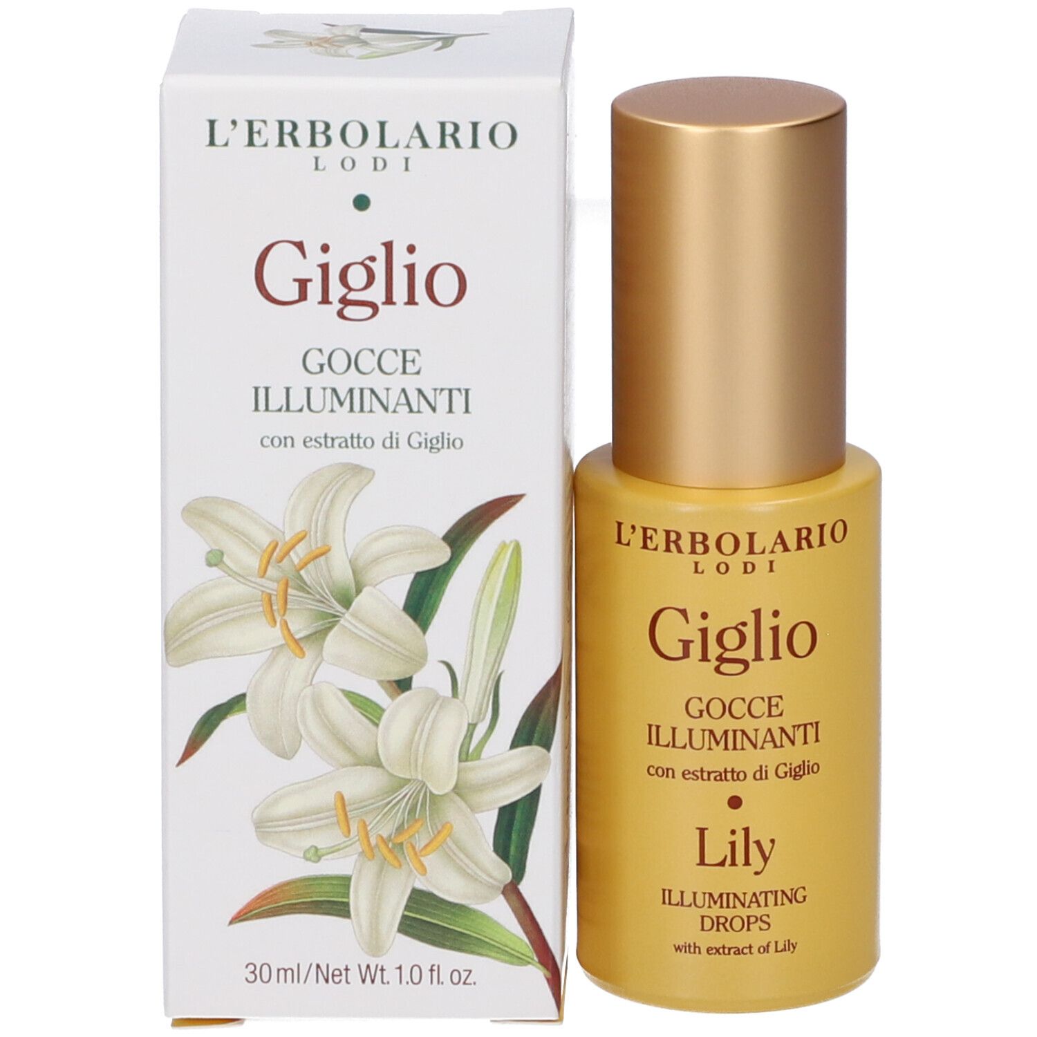 Flacone con contagocce e scatola, 30ml.