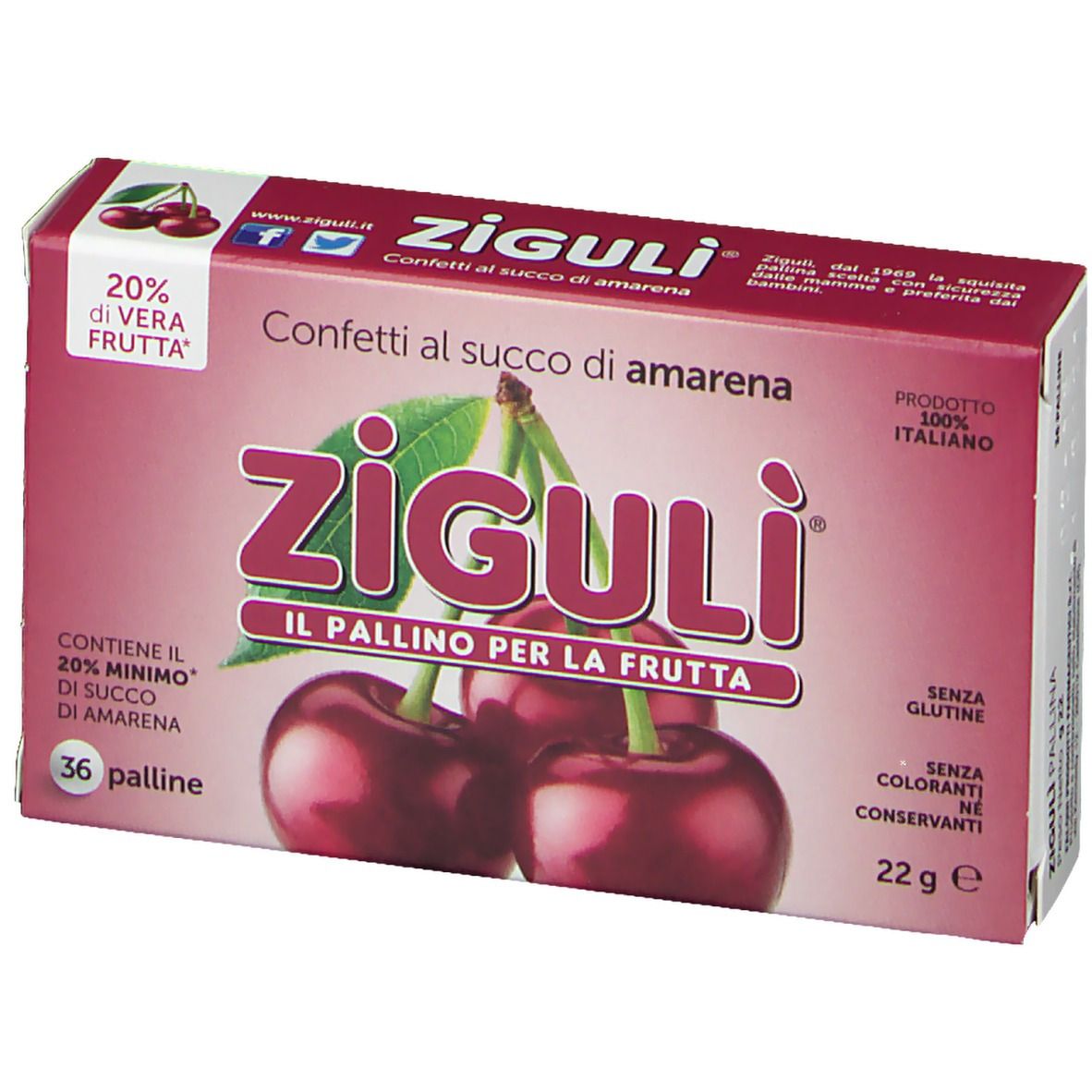 Zigulì® Confetti al Succo di Fragola 36 pz