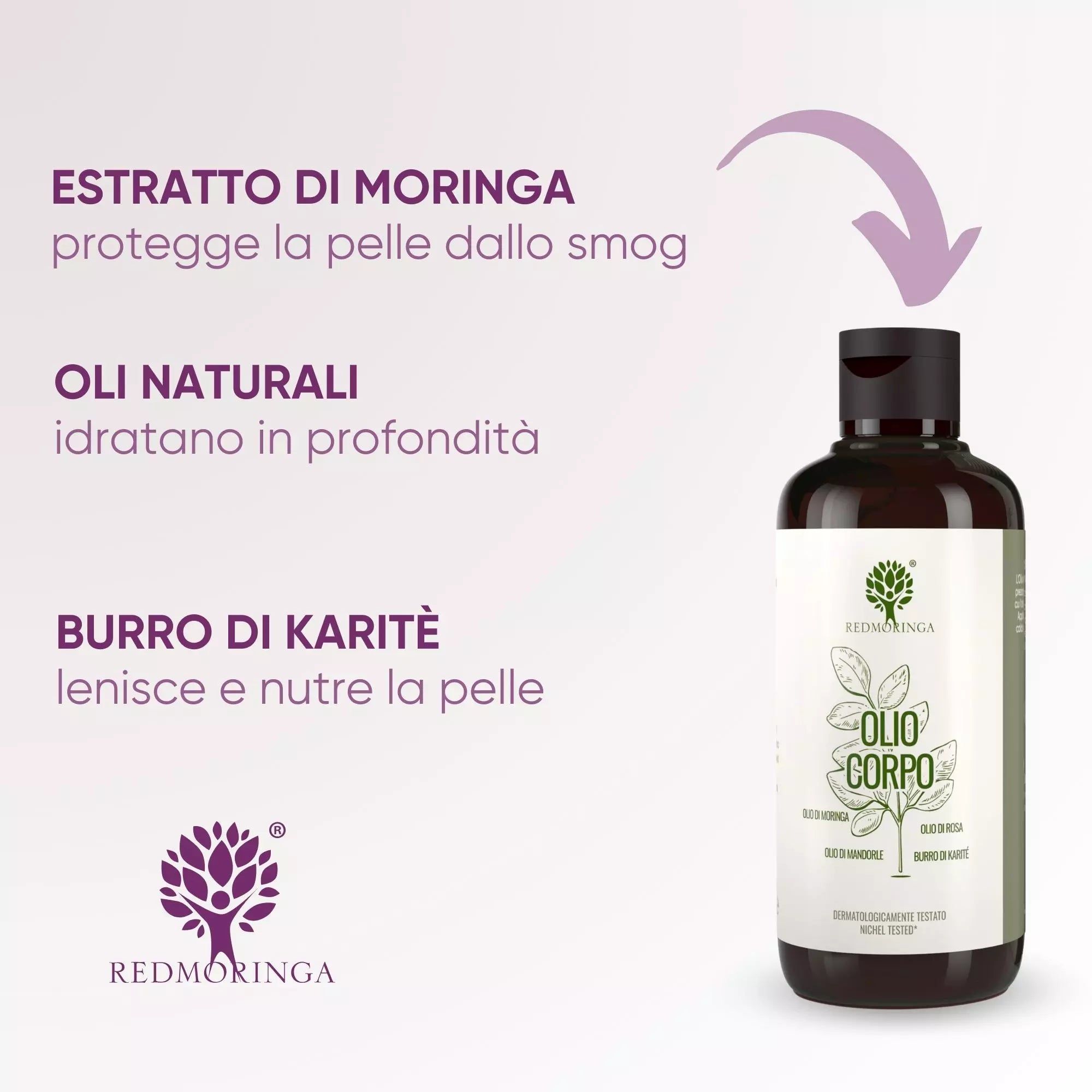 RedMoringa Olio Corpo Nutriente alla Moringa – Elasticizzante e Illuminante