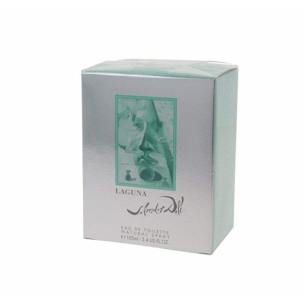 Confezione argentata con volto turchese. Il flacone ha una forma unica.