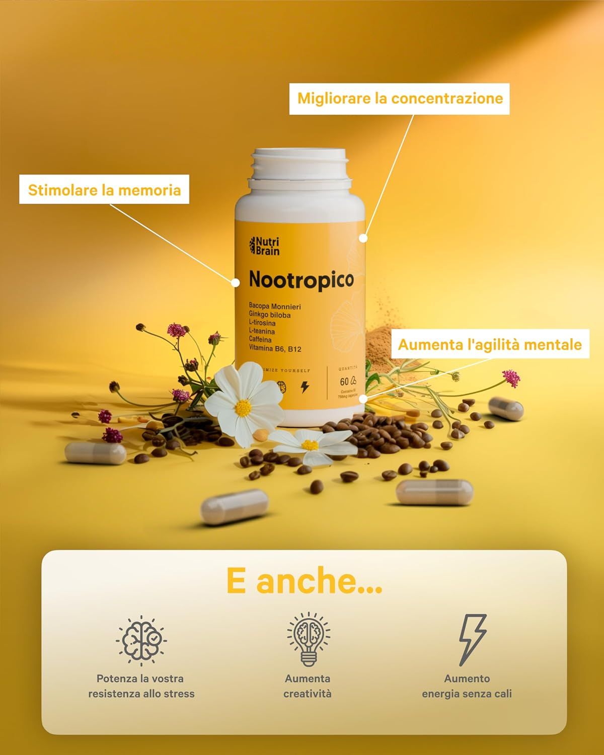 NUTRIBRAIN Nootropic Brain Booster Capsula
