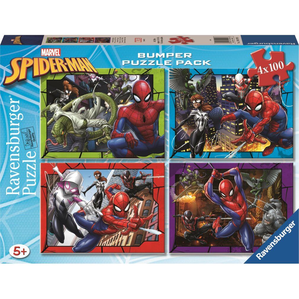 Puzzle 4x100 Bumper Pack - Spider-Man