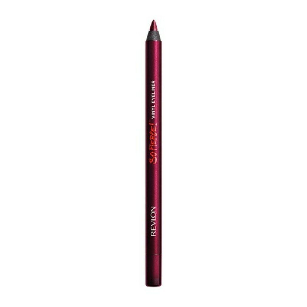Eyeliner Revlon So Fierce Vinyl rosso. Punta, forma cilindrica. Penna rossa con testo rosso.
