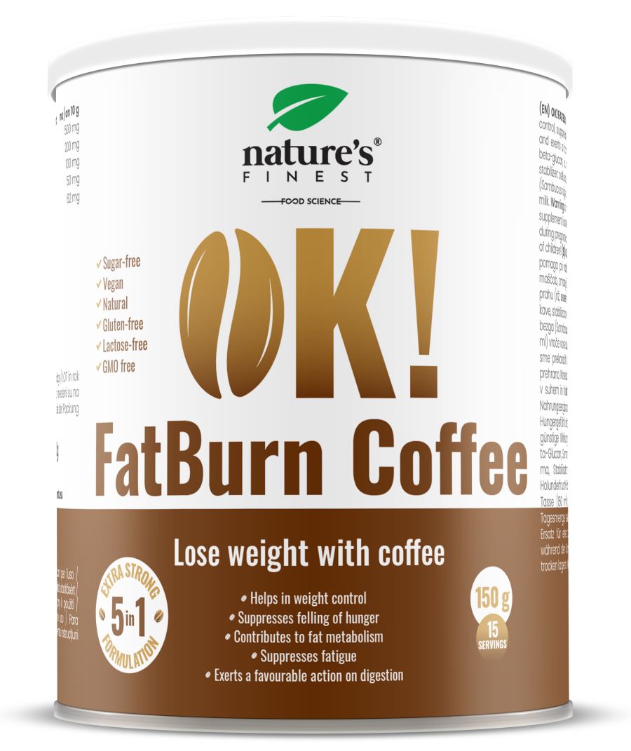 Nature's Finest OK!FatBurn Coffee Bevanda al gusto caffè 5 in 1 ad azione energizzante e dimagrante!